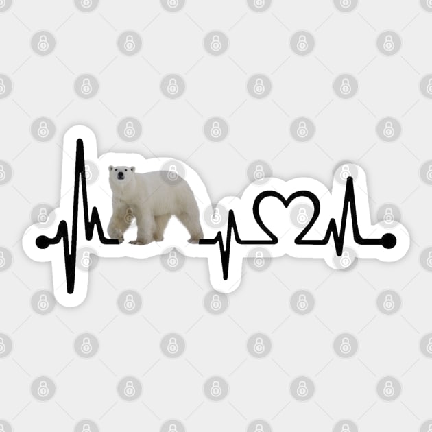 Ice Baer Heartbeat Art Gift Tshirt Fridays For Future Sticker by gdimido